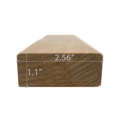 Prosaunas Thermo-Aspen 2x3 S4SEE SHP Sauna Wood, Thermally-Modified, Smooth 4 Sides Eased Edges, SHP Profile, Bench Material WOOD650