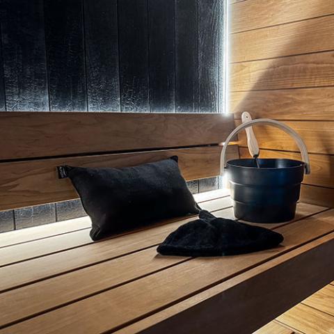 Prosaunas Thermo-Aspen 2x6 S4SEE SHP Sauna Wood, Thermally-Modified, Smooth 4 Sides Eased Edges, SHP Profile, Bench Material WOOD649