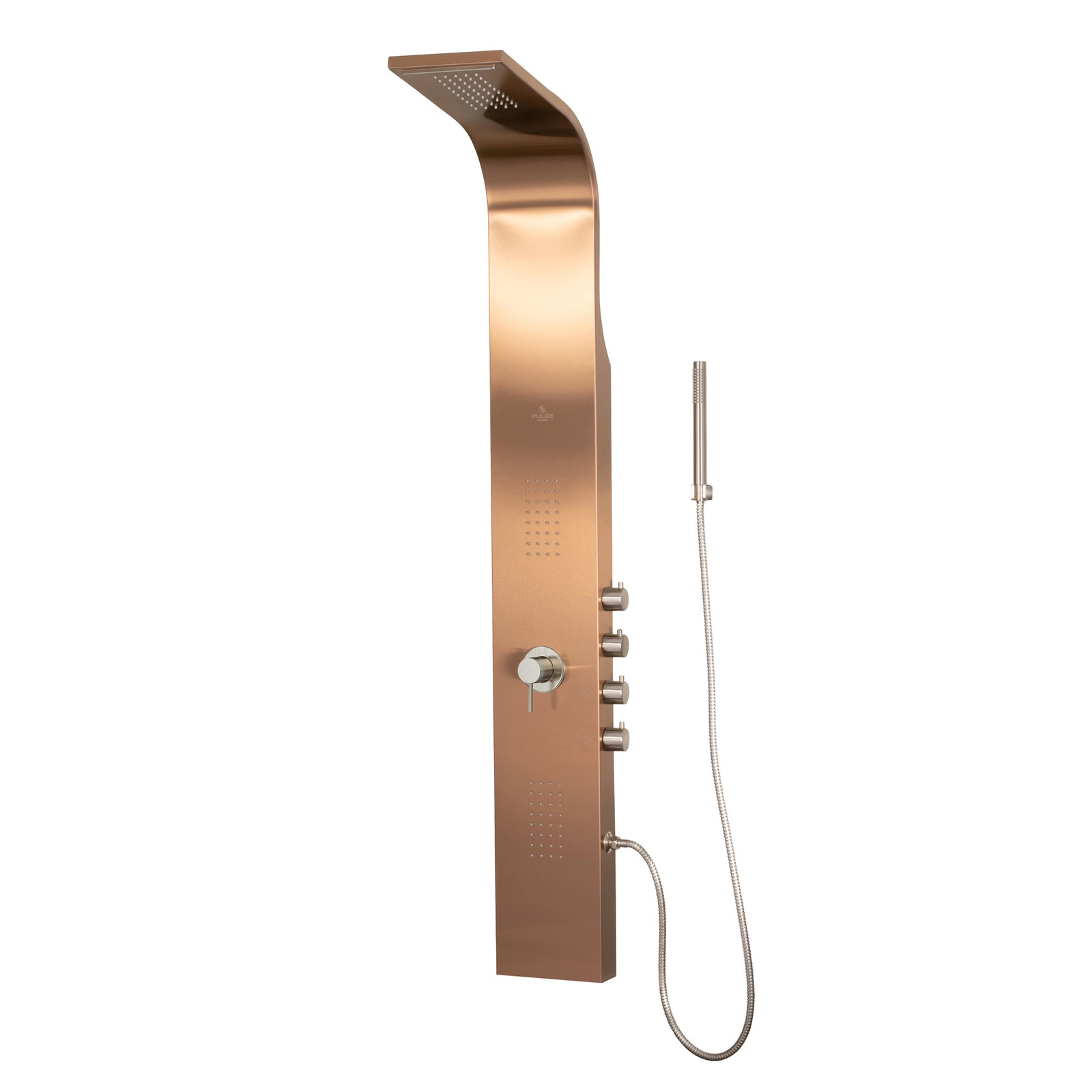 PULSE ShowerSpas Brushed Bronze Stainless Steel Shower Panel - Santa Cruz ShowerSpa 1033