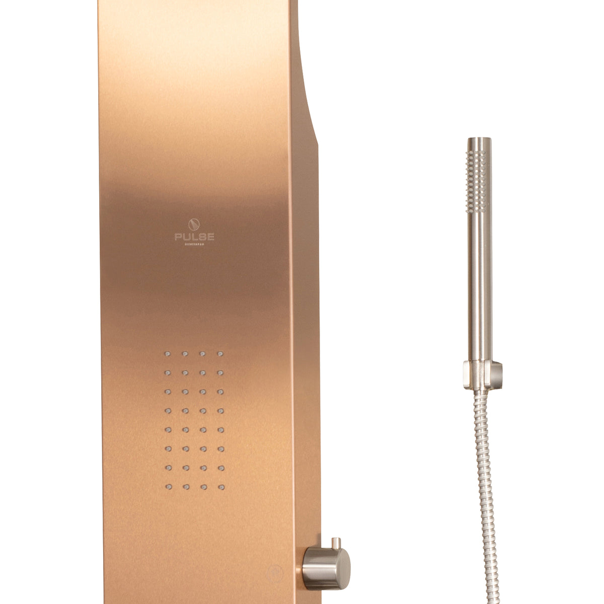 PULSE ShowerSpas Brushed Bronze Stainless Steel Shower Panel - Santa Cruz ShowerSpa 1033
