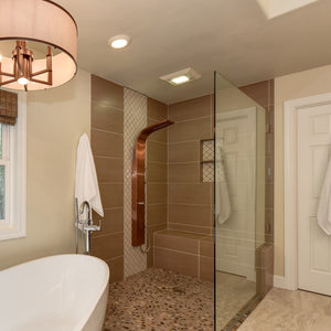 PULSE ShowerSpas Brushed Bronze Stainless Steel Shower Panel - Santa Cruz ShowerSpa 1033
