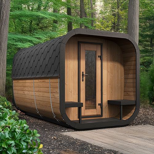 SaunaLife Cube-Series Outdoor Home Sauna Suite Kit, Up to 8 Persons CL12GCP