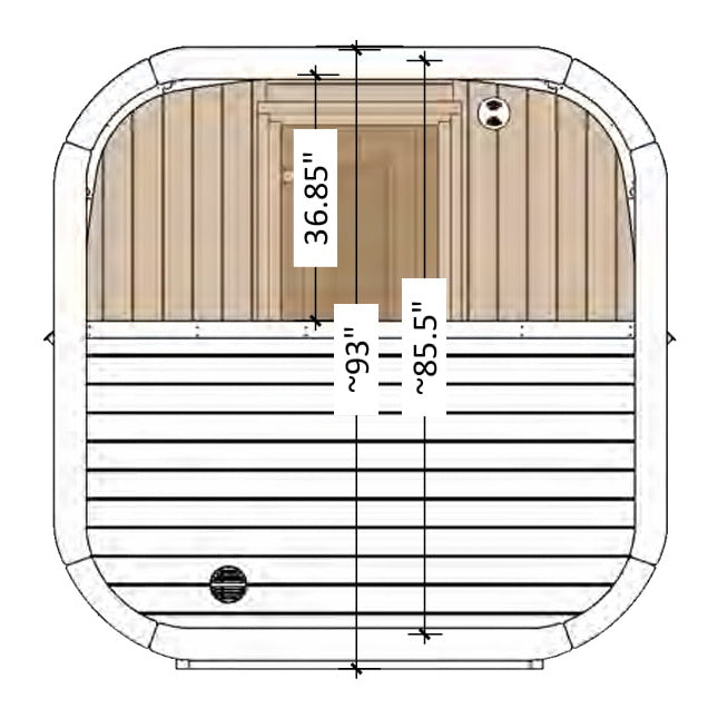 SaunaLife Cube-Series Outdoor Home Sauna Suite Kit, Up to 8 Persons CL12GCP
