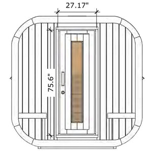 SaunaLife Cube-Series Outdoor Home Sauna Suite Kit, Up to 8 Persons CL12GCP