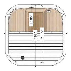 SaunaLife Cube-Series Outdoor Home Sauna Suite Kit, Up to 8 Persons CL12GCP