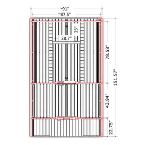 SaunaLife Cube-Series Outdoor Home Sauna Suite Kit, Up to 8 Persons CL12GCP