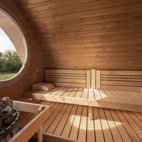 SaunaLife Model G11 Garden-Series Outdoor Home Sauna Kit -2 Room Sauna - Up to 8 Persons SL-MODELG11