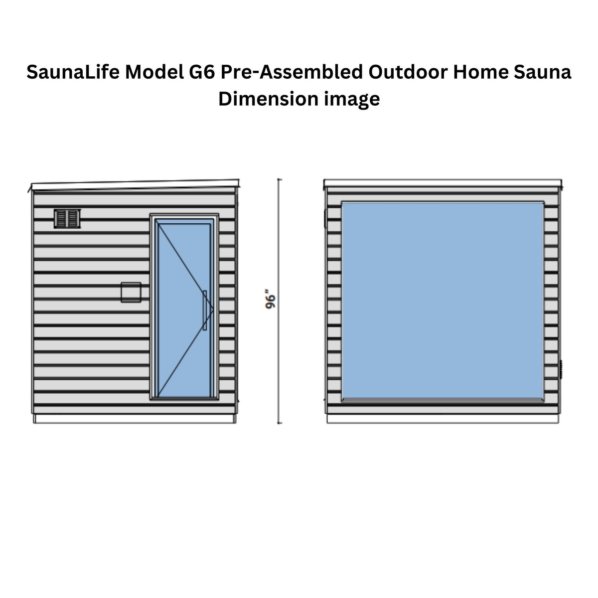 SaunaLife Model G6 Outdoor Pre-Assembled Home Sauna and Garden-Series Backyard Fully Assembled Home Sauna Up to 5 Persons