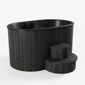 SaunaLife Black Model S2B 2-Person Cold/Hot Immersion Tub 128697
