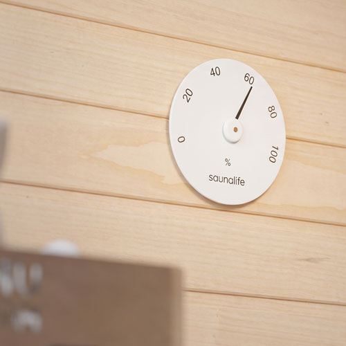 SaunaLife Designer Sauna Hygrometer, Humidity Levels