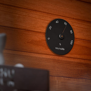 SaunaLife Designer Sauna Hygrometer, Humidity Levels