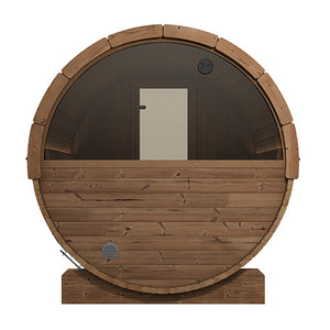 SaunaLife 87"D x 81"H (Diameter) Model E8W Rear‑Window ERGO Series Sauna Barrel