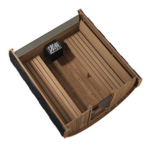 SaunaLife 87"D x 81"H (Diameter) Model E8W Rear‑Window ERGO Series Sauna Barrel