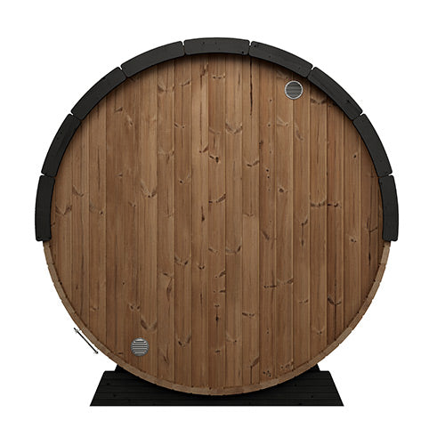 SaunaLife 63" L x 91" Ergo Elegance Series with Glass Front - 4 Person Barrel Sauna SL-MODELEE6G