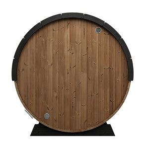 SaunaLife 63" L x 91" Ergo Elegance Series with Glass Front - 4 Person Barrel Sauna SL-MODELEE6G
