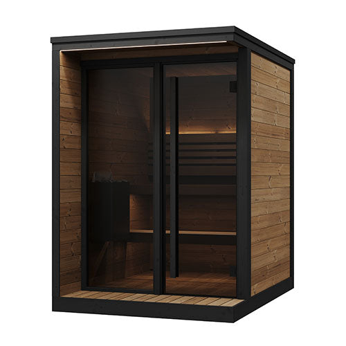 SaunaLife Garden Luxury-Series Outdoor DIY Sauna Kit, Thermo-Spruce, up to 4 Persons SL-MODELGL4