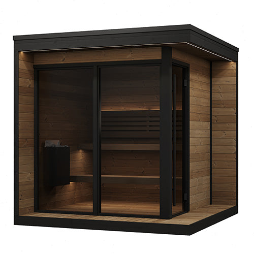 SaunaLife Garden Luxury-Series Outdoor DIY Sauna Kit, Thermo-Spruce, up to 6 Persons SL-MODELGL6