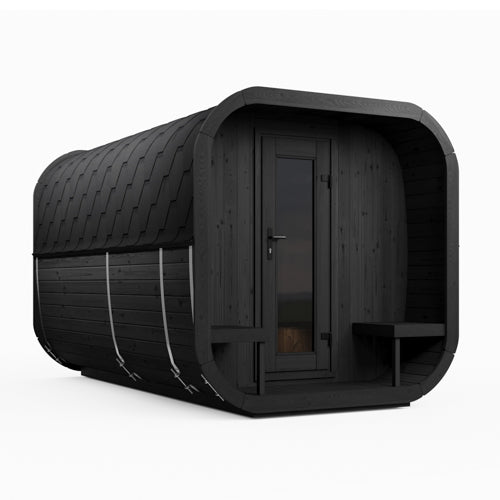 SaunaLife Model CL12GCPB Cube Luxury Series Outdoor Home Sauna Suite Kit, DIY, Paint Included, Up to 8 Persons SL-MODELCL12GCPB