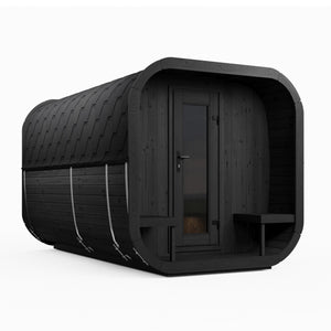 SaunaLife Model CL12GCPB Cube Luxury Series Outdoor Home Sauna Suite Kit, DIY, Paint Included, Up to 8 Persons SL-MODELCL12GCPB