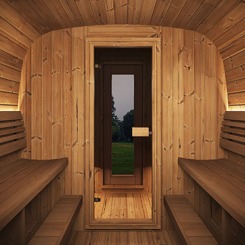 SaunaLife Model CL12GCPB Cube Luxury Series Outdoor Home Sauna Suite Kit, DIY, Paint Included, Up to 8 Persons SL-MODELCL12GCPB