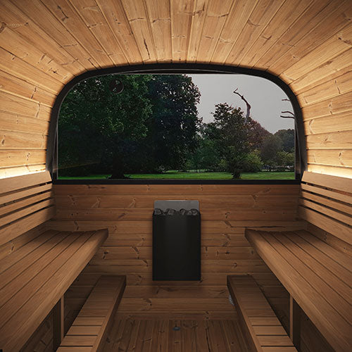 SaunaLife Model CL12GCPB Cube Luxury Series Outdoor Home Sauna Suite Kit, DIY, Paint Included, Up to 8 Persons SL-MODELCL12GCPB