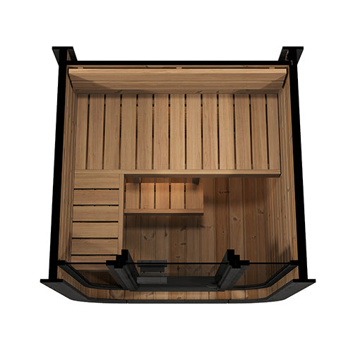 SaunaLife Model CL3GB Cube Luxury Series Outdoor Home Sauna Kit, DIY, Paint Included, Up to 2 Persons