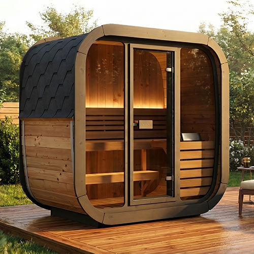 SaunaLife Model CL4G Cube‑Series Outdoor Home Sauna Kit Up to 3 Persons SL-MODELCL4G