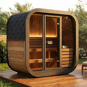 SaunaLife Model CL4G Cube‑Series Outdoor Home Sauna Kit Up to 3 Persons SL-MODELCL4G