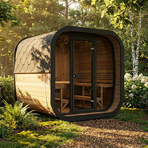 SaunaLife Model CL7G Cube Luxury Series Outdoor Home Sauna Kit, Up to 6 Persons SL-MODELCL7G