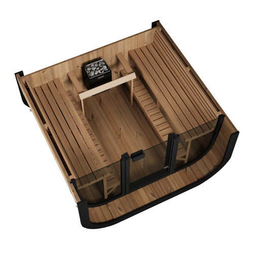 SaunaLife Model CL7G Cube Luxury Series Outdoor Home Sauna Kit, Up to 6 Persons SL-MODELCL7G