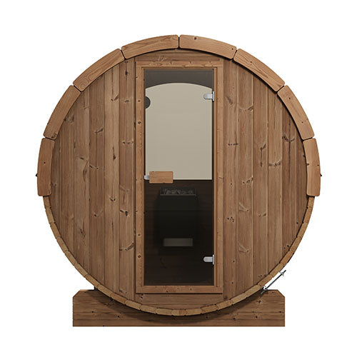 SaunaLife 59"D x 81"H Model E6W Rear Window - 3 Person Barrel Sauna SL-MODELE6W