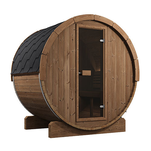 SaunaLife 59"x81" Model E6 - 3 Person Barrel Sauna 646-SL-MODELE6