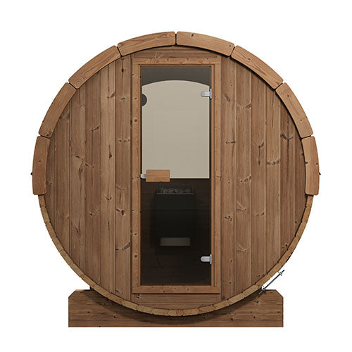 SaunaLife 71"D x 81"H Model E7W Rear Window - 4 Person Barrel Sauna SL-MODELE7W