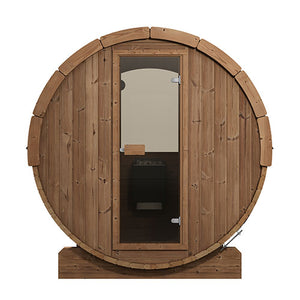 SaunaLife 71"D x 81"H Model E7W Rear Window - 4 Person Barrel Sauna SL-MODELE7W
