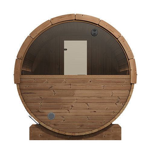 SaunaLife 71"D x 81"H Model E7W Rear Window - 4 Person Barrel Sauna SL-MODELE7W