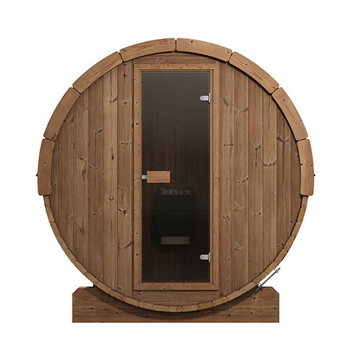 SaunaLife 71"D x 81"H Model E7 - 4 Person Barrel Sauna SL-MODELE7