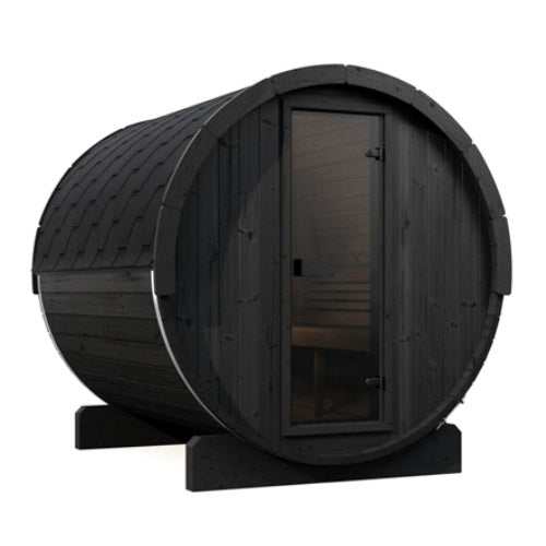SaunaLife Model E8B Ergo Series Outdoor Sauna Barrel Kit, DIY, Paint Included, Up to 6 Persons