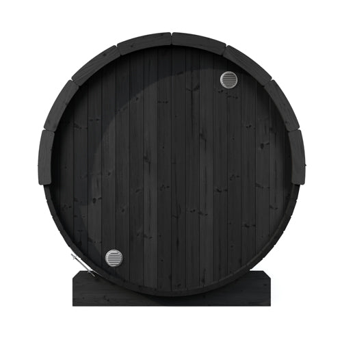 SaunaLife Model E8GB Ergo Series Outdoor Sauna Barrel Kit, Glass Front, DIY, Paint Included, Up to 6 Persons