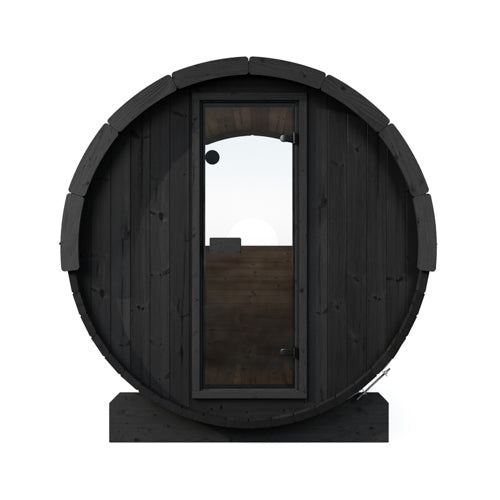 SaunaLife Model E8WB Ergo Series Outdoor Sauna Barrel Kit, Rear Window, DIY, Paint Included, Up to 6 Persons SL-MODELE8WB