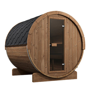 SaunaLife 87"L x 81"D Model E8 ERGO Series 6-Person Sauna Barrel SL-MODELE8