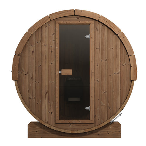 SaunaLife 87"L x 81"D Model E8 ERGO Series 6-Person Sauna Barrel SL-MODELE8