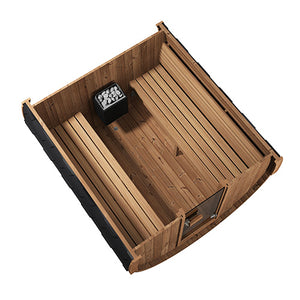 SaunaLife 87"L x 81"D Model E8 ERGO Series 6-Person Sauna Barrel SL-MODELE8