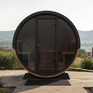 SaunaLife 79"L x 91"H Model EE8G - 6 Person Sauna Barrel