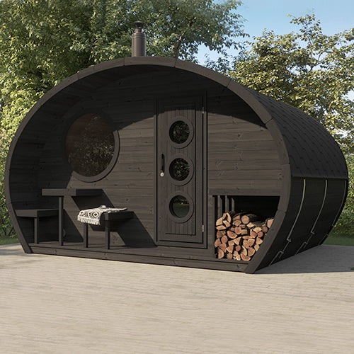 SaunaLife Model G11B Garden Series Outdoor Home Sauna Suite Kit, DIY, Paint Included, Up to 8 Persons SL-MODELG11B