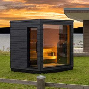 SaunaLife Model G6 Outdoor Pre-Assembled Home Sauna and Garden-Series Backyard Fully Assembled Home Sauna Up to 5 Persons