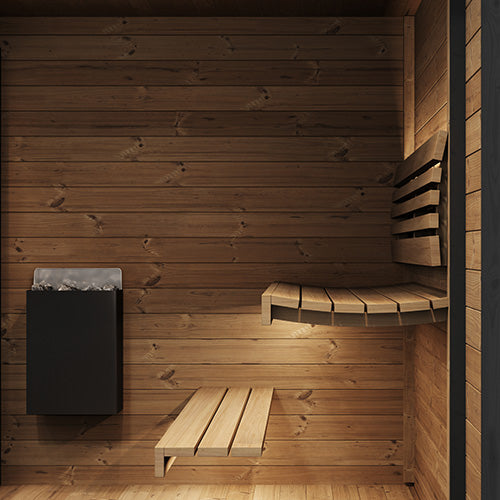 SaunaLife Model GL4B Garden Luxury Series Outdoor Home Sauna Kit, DIY, Paint Included, Up to 4 Persons SL-MODELGL4B