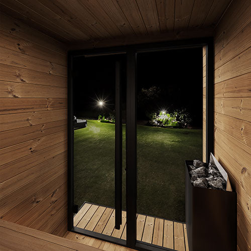 SaunaLife Model GL4B Garden Luxury Series Outdoor Home Sauna Kit, DIY, Paint Included, Up to 4 Persons SL-MODELGL4B