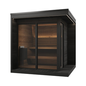 SaunaLife Model GL6B Garden Luxury Series Outdoor Home Sauna Kit, DIY, Paint Included, Up to 6 Persons SL-MODELGL6B