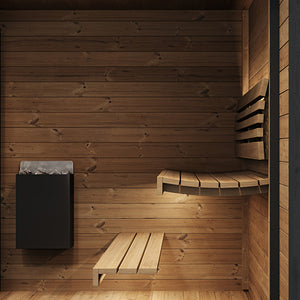 SaunaLife Model GL6B Garden Luxury Series Outdoor Home Sauna Kit, DIY, Paint Included, Up to 6 Persons SL-MODELGL6B