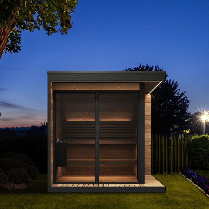 SaunaLife Model GL6 Garden Luxury Series Outdoor Home Sauna Kit, Up to 6 Persons SL-MODELGL6
